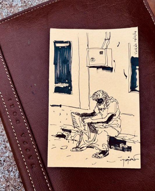 Newspaper Reader, Varkala